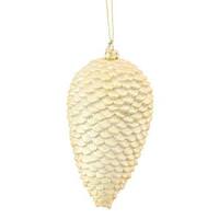 Vickerman 5" Gold Matte Glitter Pine Cone Ornament