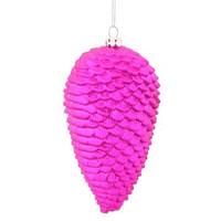 Vickerman 5" Cerise Matte Glitter Pine Cone Ornament
