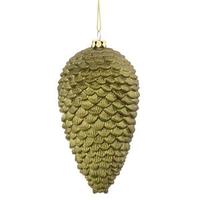 Vickerman 5" Olive Matte Glitter Pine Cone Ornament