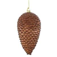 Vickerman 5" Antique Gold Matte Glitter Pine Cone Ornament