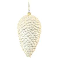 Vickerman 5" Champagne Matte Glitter Pine Cone Ornament