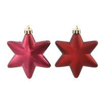 Vickerman 2" Burgundy Shiny / Matte Assorted Star Ornament (36 pack)