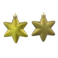 Vickerman 2" Olive Shiny / Matte Assorted Star Ornament (36 pack)