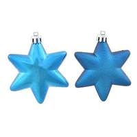 Vickerman 2" Sea Blue Shiny / Matte Assorted Star Ornament (36 pack)