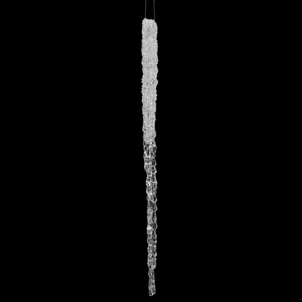 22" Clear Glitter Icicle Ornament (2 pack)