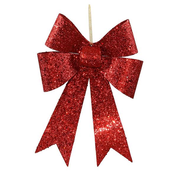 12" Red Sequin Bow (4 pack)