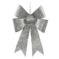 Vickerman 12" Silver Sequin Bow (4 pack)