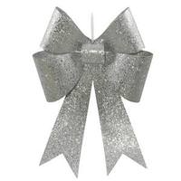 Vickerman 18" Silver Sequin Bow (2 pack)