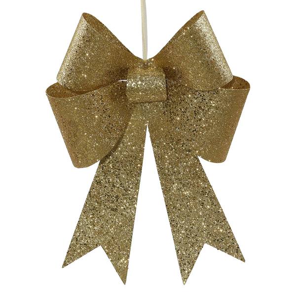 18" Gold Sequin Bow (2 pack)