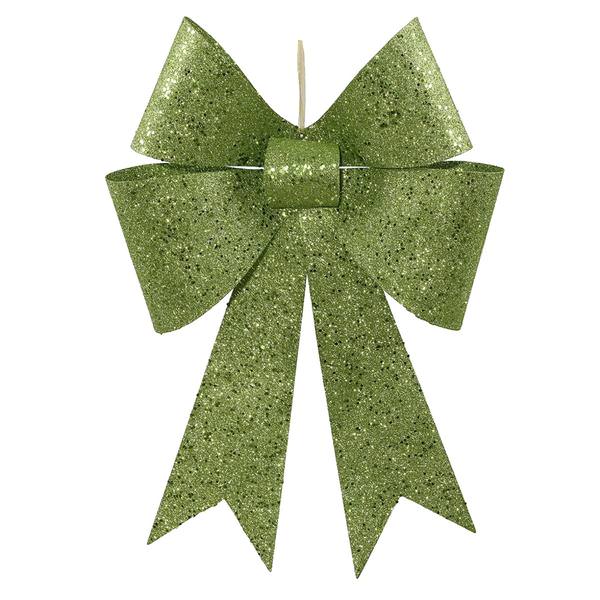 18" Lime Sequin Bow (2 pack)