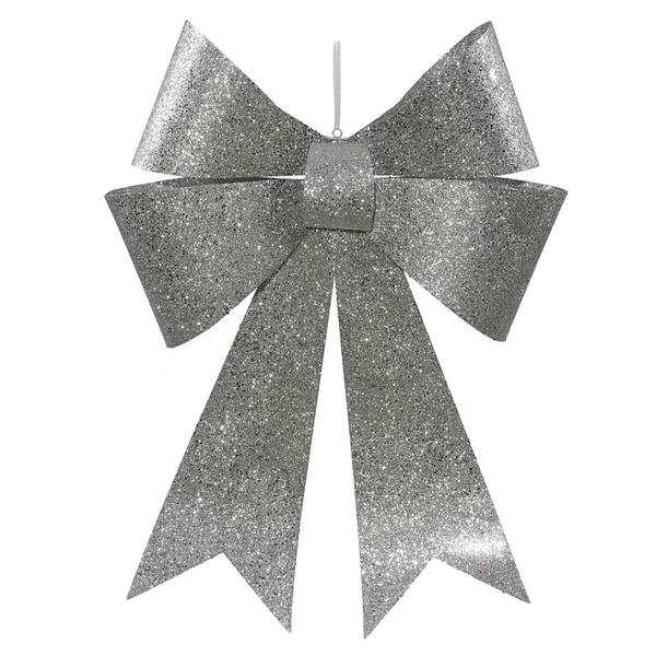30" Silver Sequin Bow