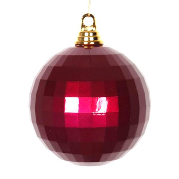 5.5" Magenta Candy Mirror Ball Ornament
