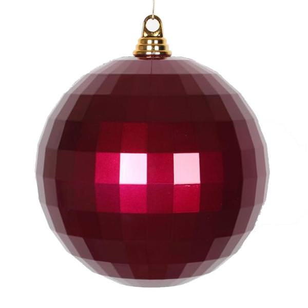 8" Magenta Candy Mirror Ball Ornament