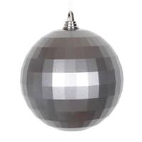 Vickerman 8" Pewter Candy Mirror Ball Ornament