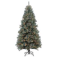 Vickerman 7.5' x 48" Artificial Blue Crystal 850 Clear Lights