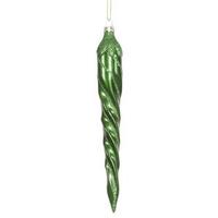Green Colored Christmas Tree Icicle Ornaments