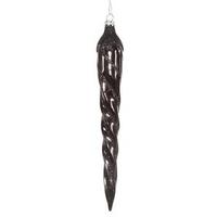 Black Colored Christmas Tree Icicle Ornaments