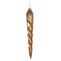 Brown Colored Christmas Tree Icicle Ornaments