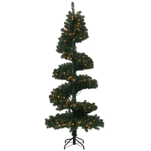7' x 34" Artificial Spiral Pine