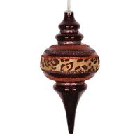 Vickerman 10" Copper / Cheetah Shiny Glitter Finial Ornament