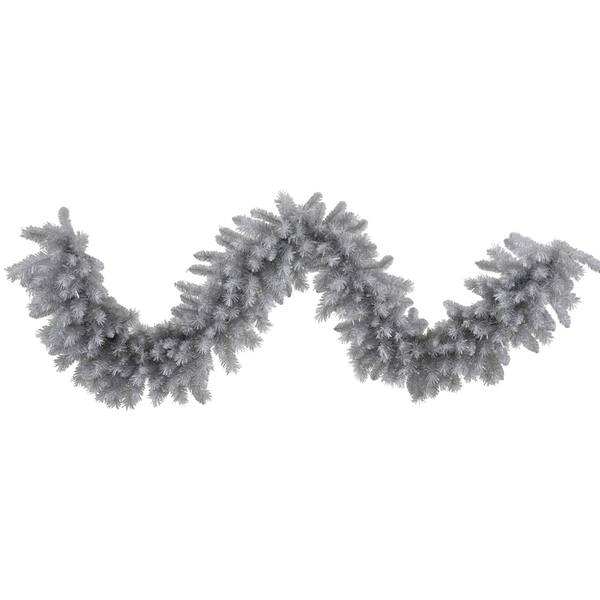 9' x 18" Artificial Silver White Pine Garland