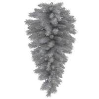 Vickerman 36" x 17" Artificial Silver White Teardrop