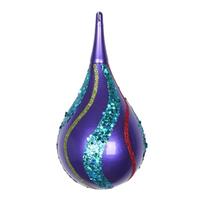 Vickerman 4" Multi Color Drop Glitter Ornament