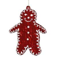 Vickerman 7.5" Red Candy Gingerbread Snowman Ornament