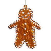 Vickerman 7.5" Dark Orange Candy Gingerbread Snowman Ornament