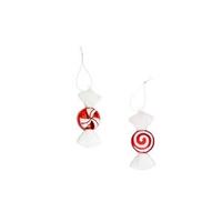 Vickerman 4" Red / White Candy Assorted Ornament (8 pack)