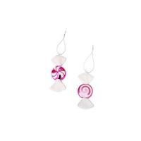 Vickerman 4" Pink / White Candy Assorted Ornament (8 pack)
