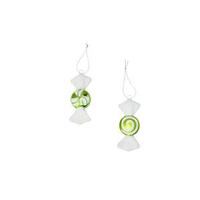 Vickerman 4" Lime / White Candy Assorted Ornament (8 pack)