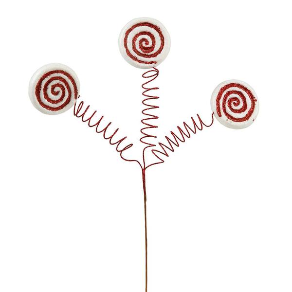 16" Red / White Lollipop Spray
