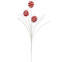 Vickerman 17" Red / White Peppermint Spray