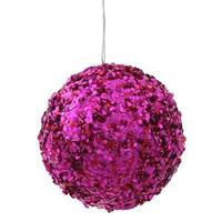 Vickerman 3.5" Cerise Sparkle Sequin Kissing Ball Ornament