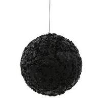 Vickerman 3.5" Black Sparkle Sequin Ball Ornament