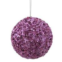 Vickerman 3.5" Dark Mauve Sparkle Sequin Kissing Ball Ornament