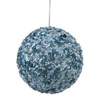 Vickerman 3.5" Baby Blue Sparkle Sequin Ball Ornament