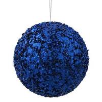 Vickerman 6" Blue Sparkle Sequin Kissing Ball Ornament