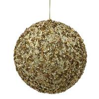 Vickerman 6" Gold Sparkle Sequin Kissing Ball Ornament