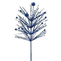Vickerman 14" Blue Sequin Glitter Berry Spray