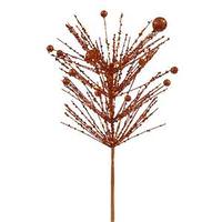 Vickerman 14" Copper Sequin Glitter Berry Spray