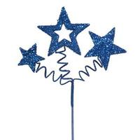 Vickerman 10" Blue Glitter Star Spray