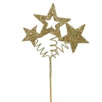 Vickerman 10" Gold Glitter Star Spray