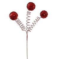 Vickerman 15" Red Glitter Spiral Ball Spray