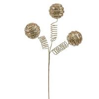 Vickerman 15" Gold Glitter Spiral Ball Spray