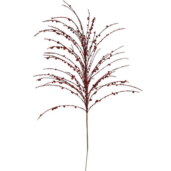 28" Burgundy Glitter Berry Spray