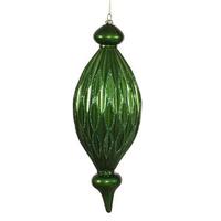 Vickerman 12" Green Candy Glitter Diamond Finial Ornament