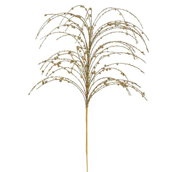 28" Gold Glitter Berry Spray