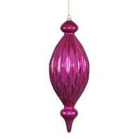 Vickerman 12" Cerise Candy Glitter Diamond Finial Ornament